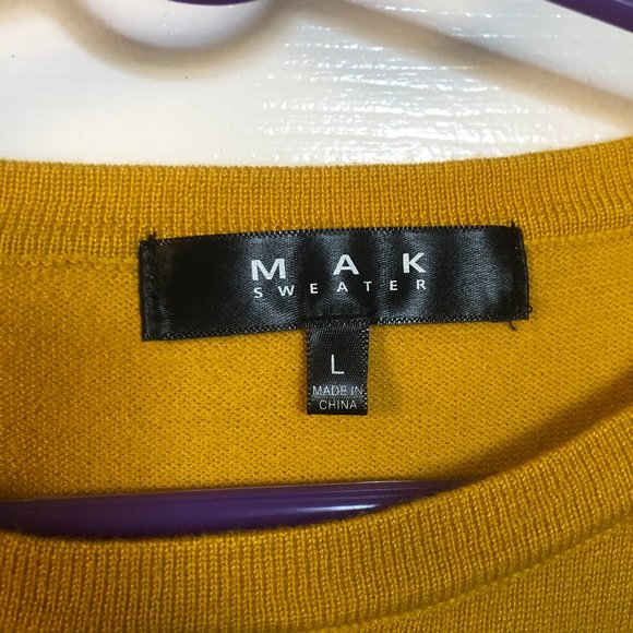 Yemak vintage style 3/4 sleeve mustard sweater - Picture 3 of 6